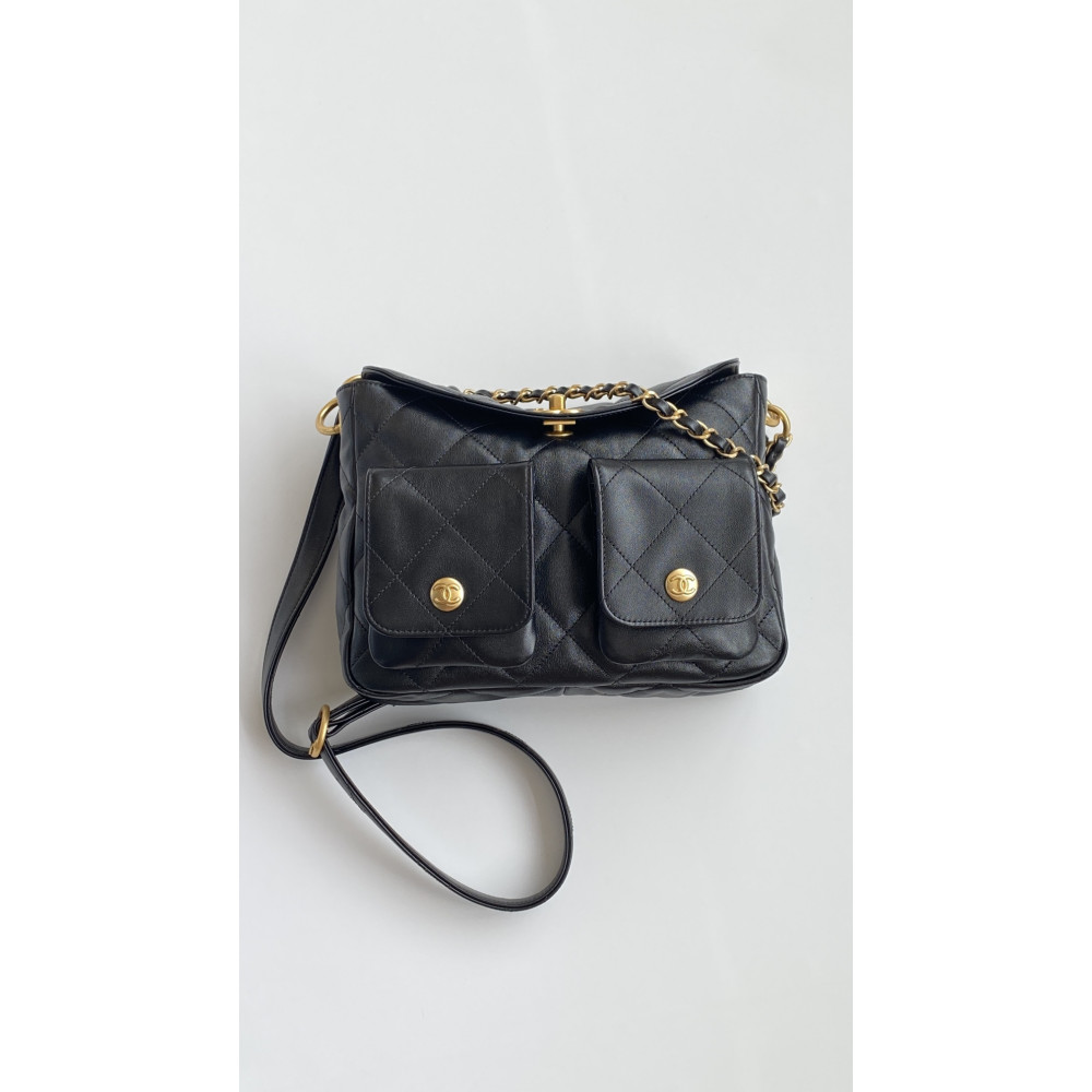 Chanel 24P lambskin Hippie Hobo underarm bag! Chanel 24P lambskin Hippie Hobo underarm bag!