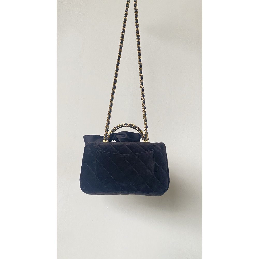 Chanel 25K CF Mini Woven Handle Flap Bag,