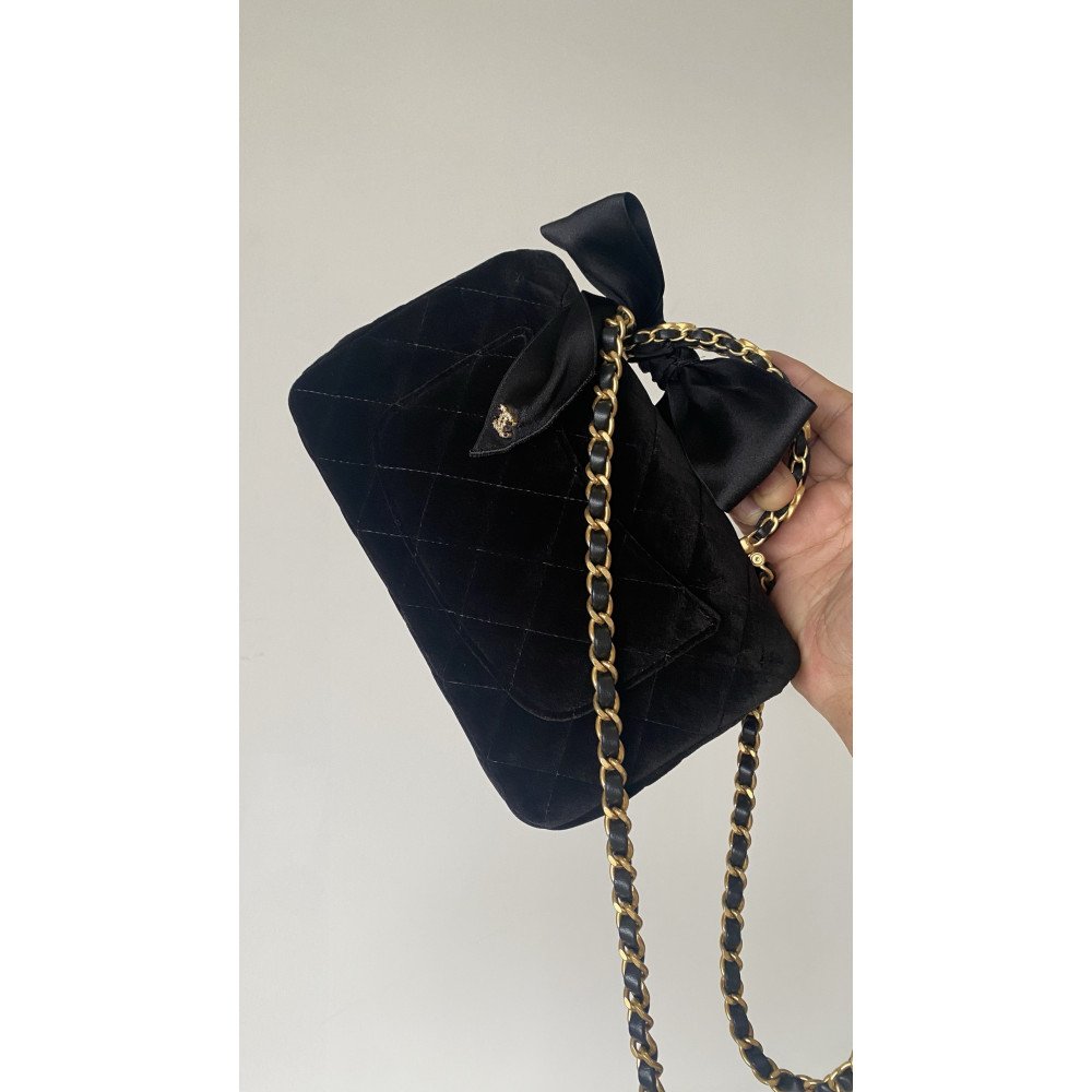 Chanel 25K CF Mini Woven Handle Flap Bag,