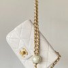 Chanel 24S New Arrival: Double Pearl Detail! Adjustable Closure! "Square Plump Mini"