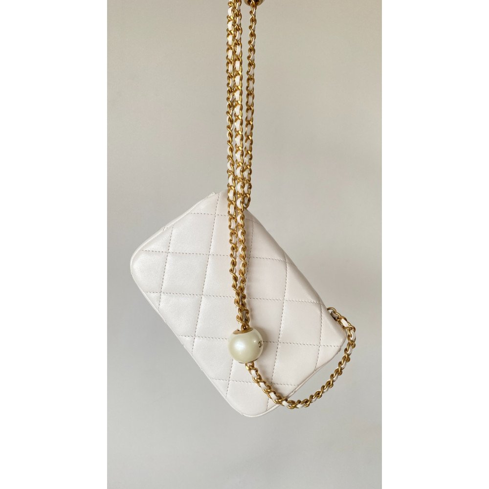 Chanel 24S New Arrival: Double Pearl Detail! Adjustable Closure! "Square Plump Mini"