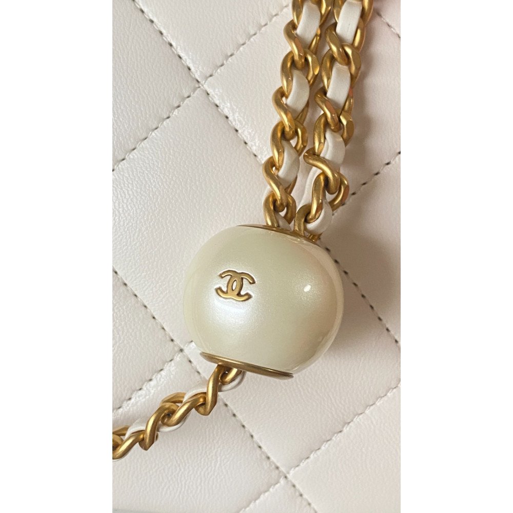 Chanel 24S New Arrival: Double Pearl Detail! Adjustable Closure! "Square Plump Mini"