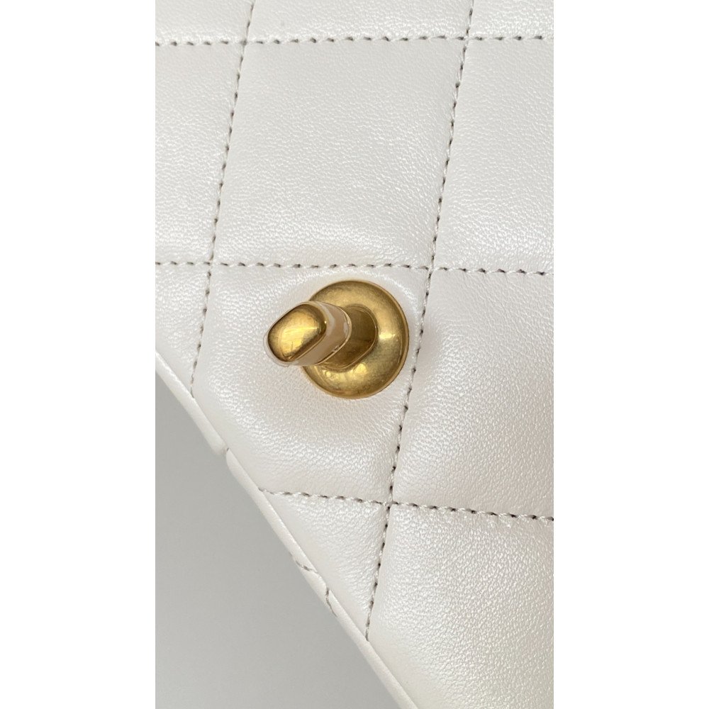 Chanel 24S New Arrival: Double Pearl Detail! Adjustable Closure! "Square Plump Mini"