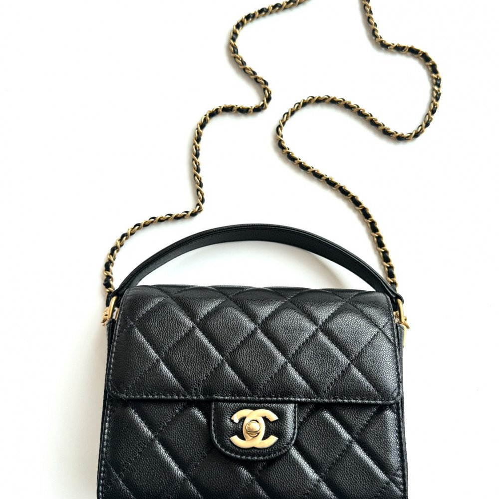 Chanel 24K New CF Handle Top-Handle Bag "Small"! 
