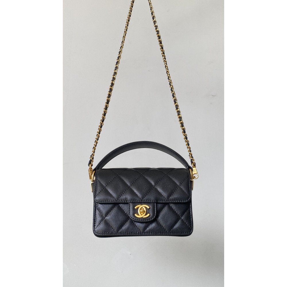 Chanel 24K New CF Handle Top-Handle Bag "Mini"! Chanel 24K New CF Handle Top-Handle Bag "Mini"!