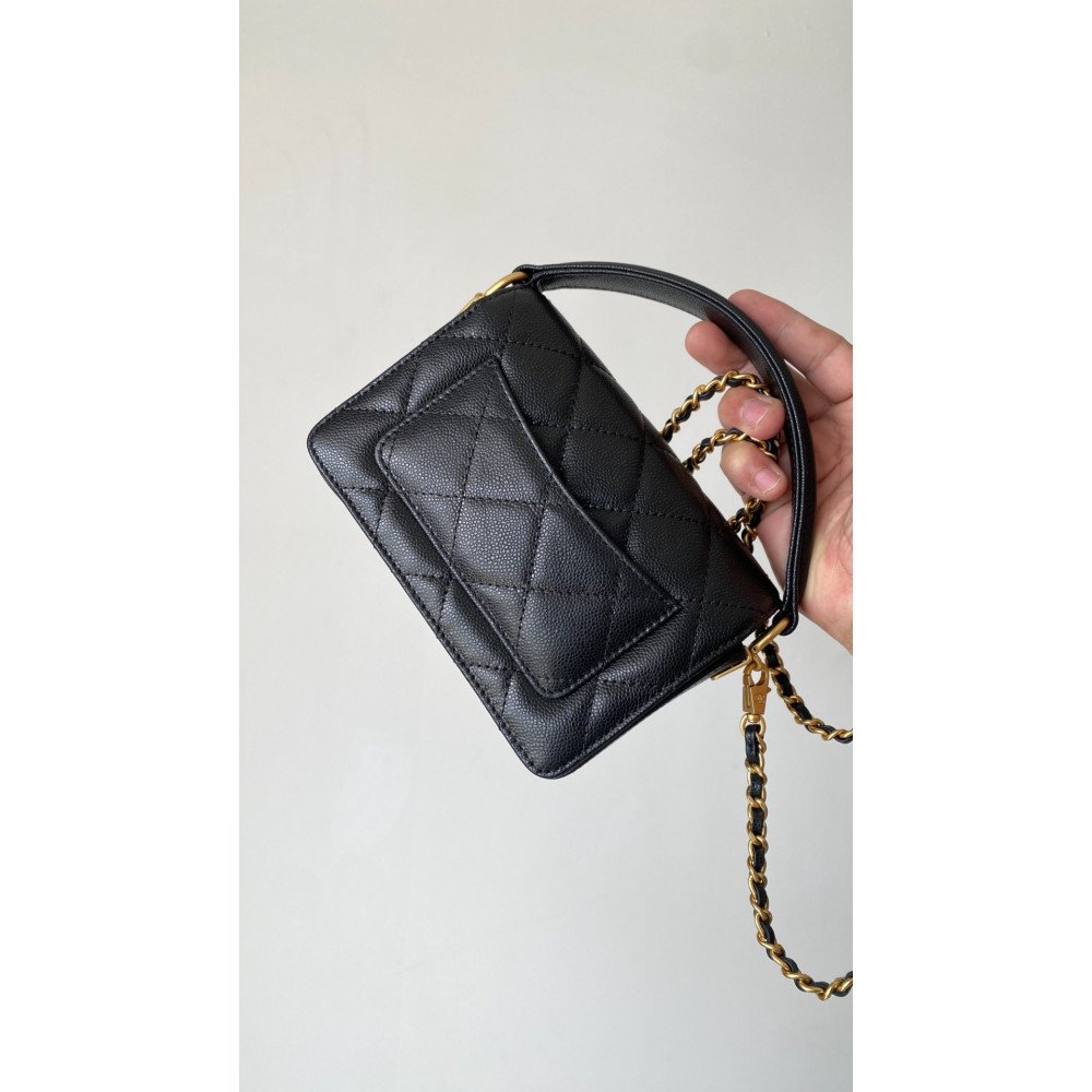 Chanel 24K New CF Handle Top-Handle Bag "Mini"! Chanel 24K New CF Handle Top-Handle Bag "Mini"!