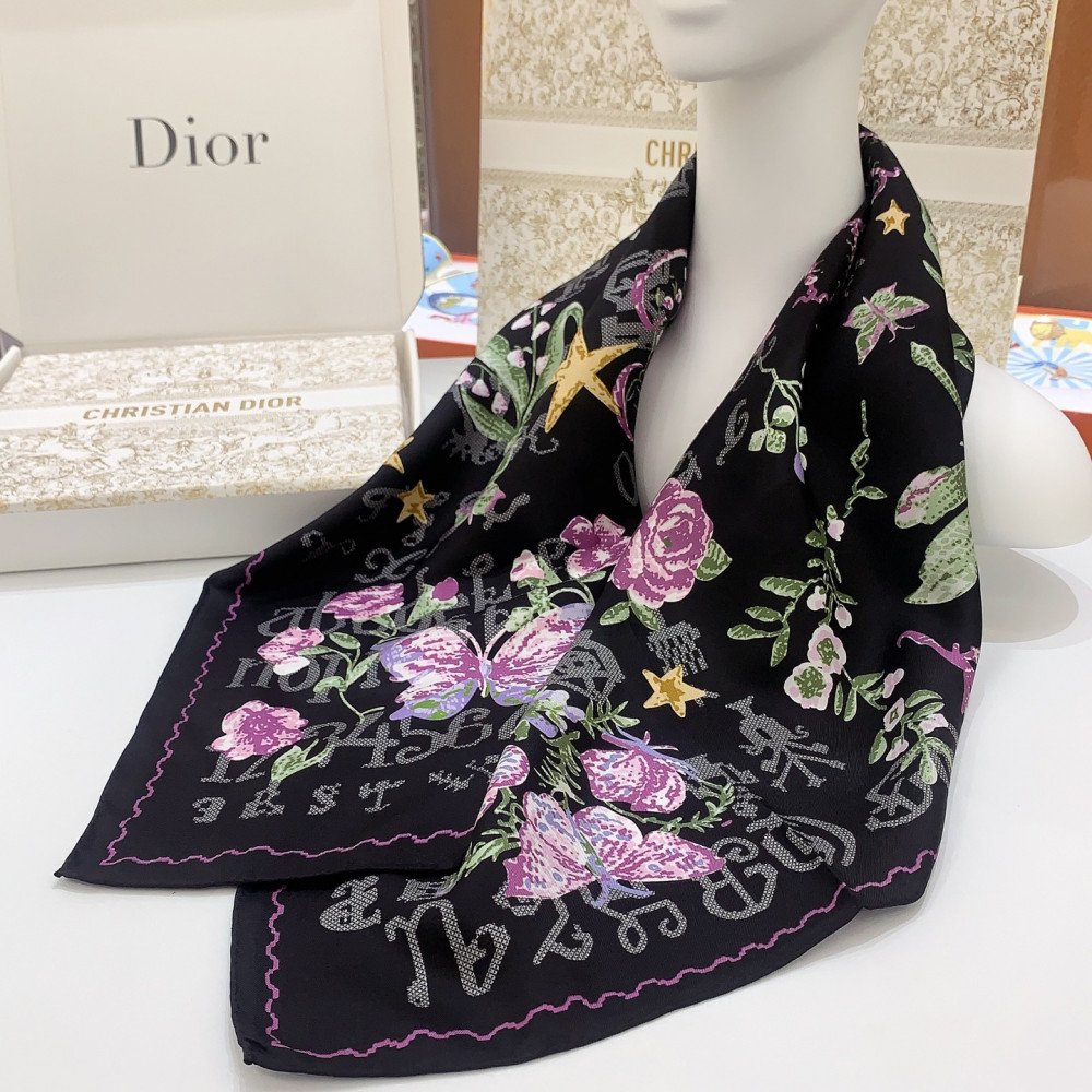 Dior 100% Mulberry Silk 90cm Scarf!  