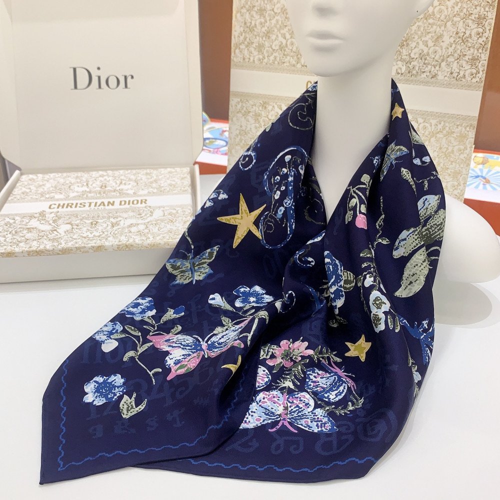 Dior 100% Mulberry Silk 90cm Scarf!  