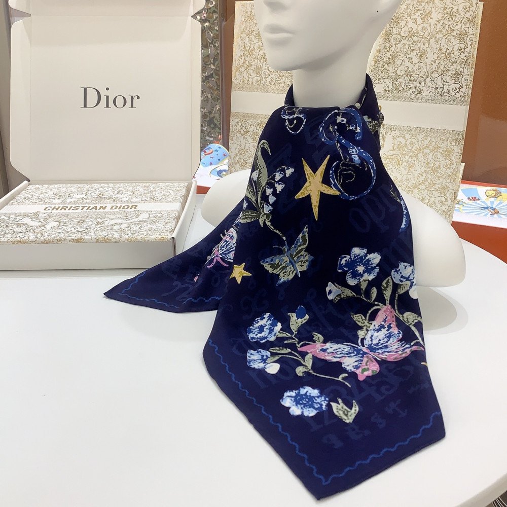 Dior 100% Mulberry Silk 90cm Scarf!  
