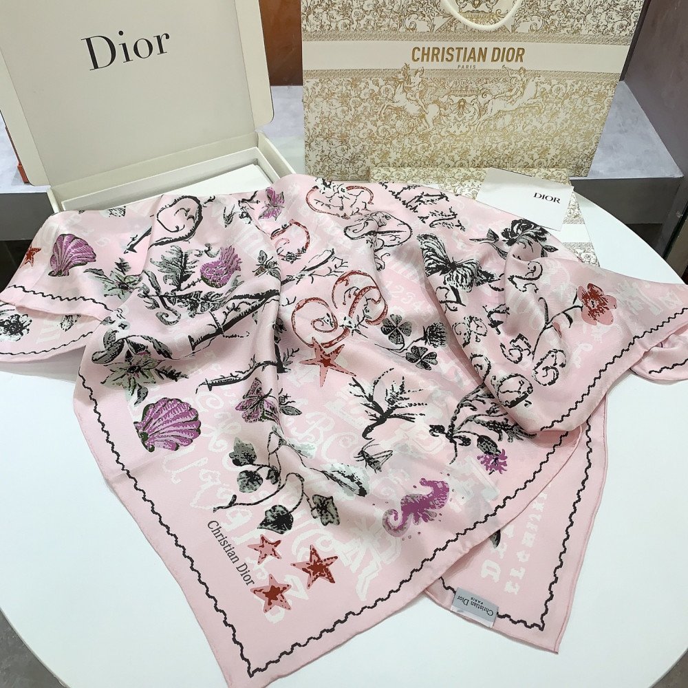 Dior 100% Mulberry Silk 90cm Scarf!  