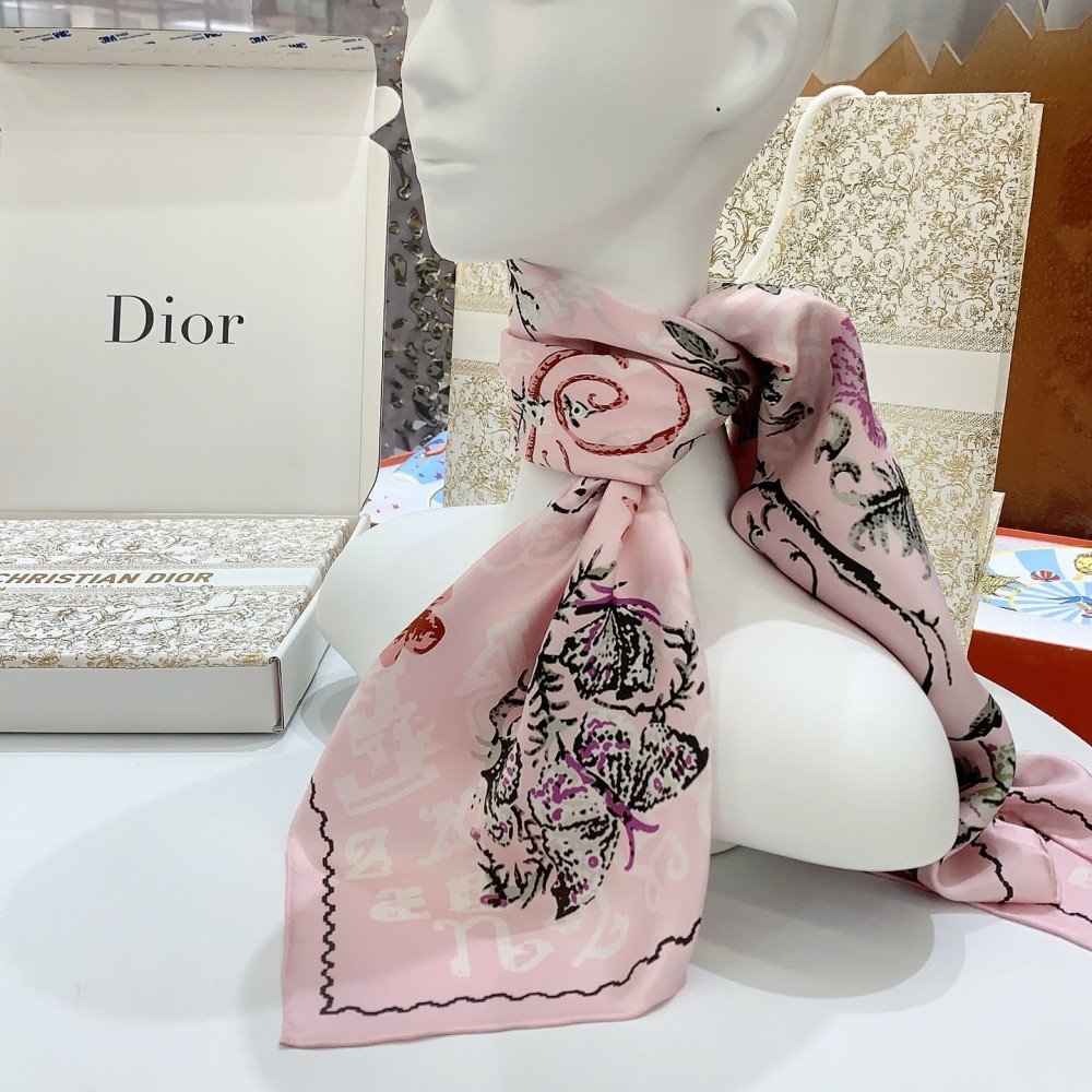 Dior 100% Mulberry Silk 90cm Scarf!  