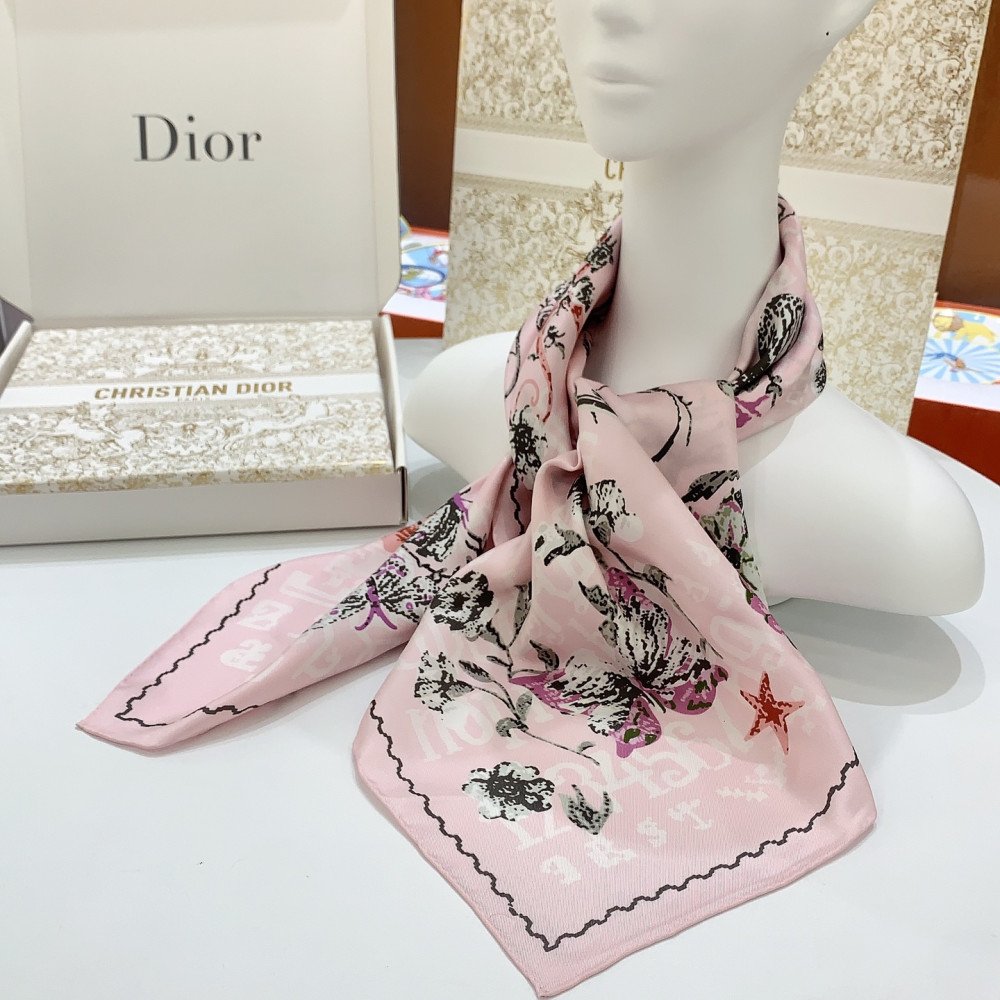 Dior 100% Mulberry Silk 90cm Scarf!  