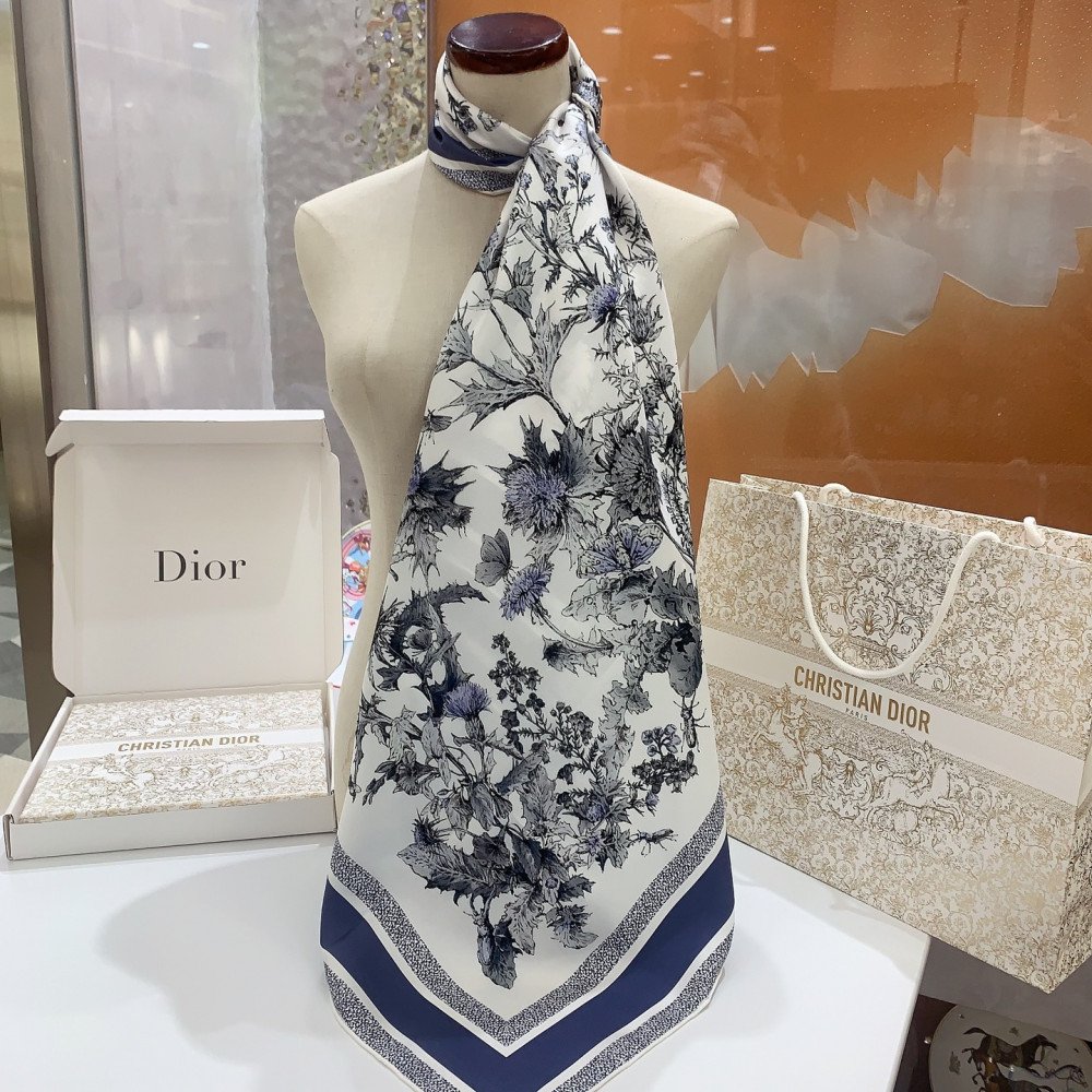 Dior 100% Mulberry Silk 90cm Scarf!  
