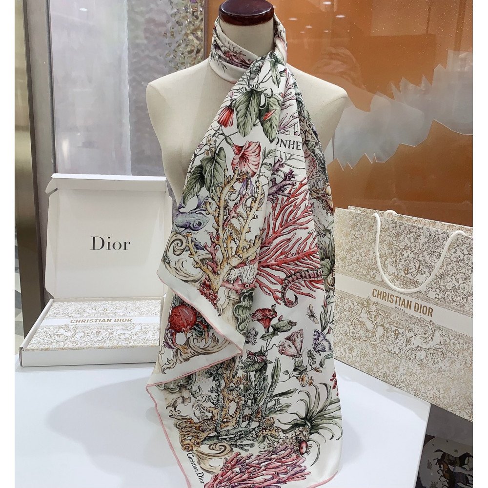 Dior 100% Mulberry Silk 90cm Scarf!  