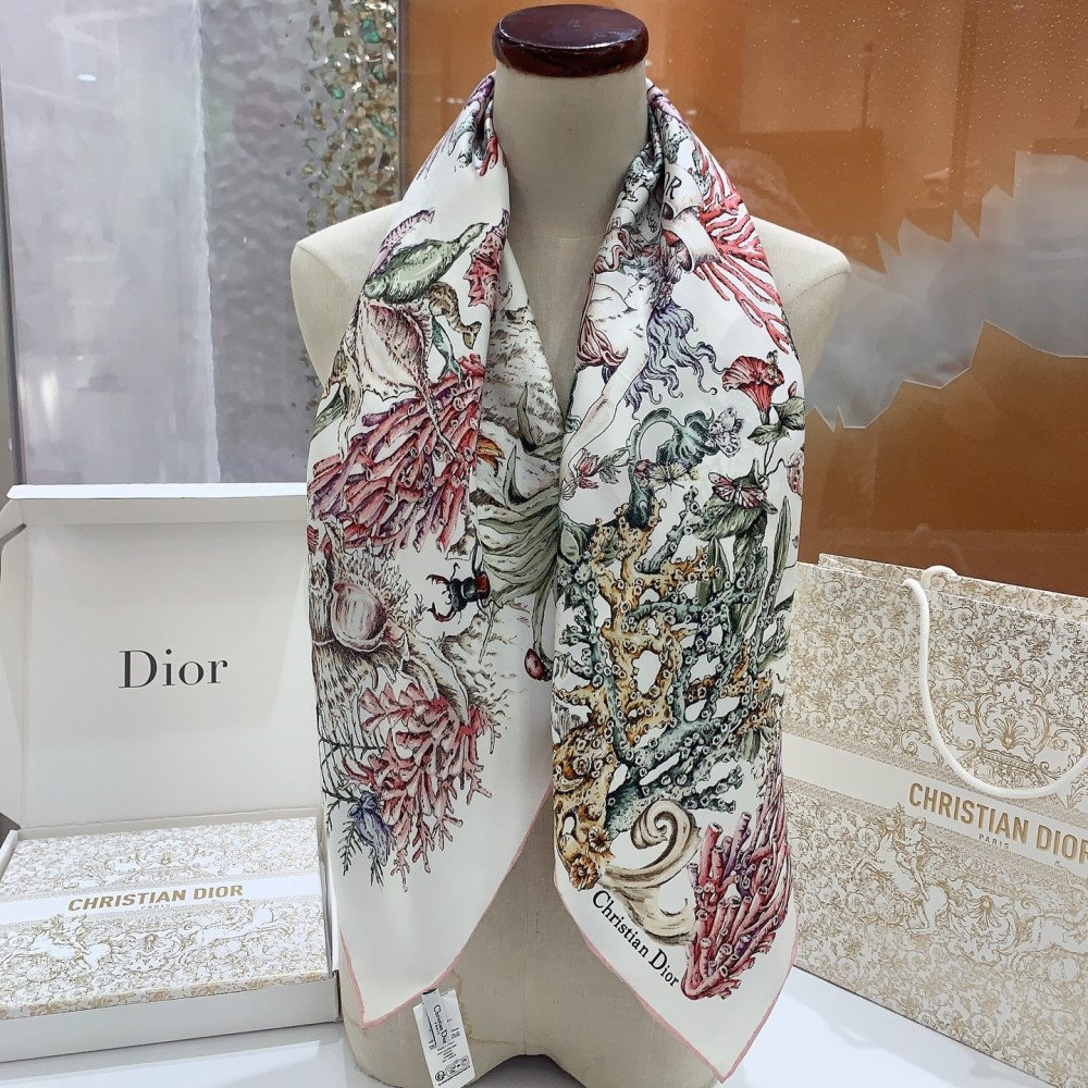 Dior 100% Mulberry Silk 90cm Scarf!  