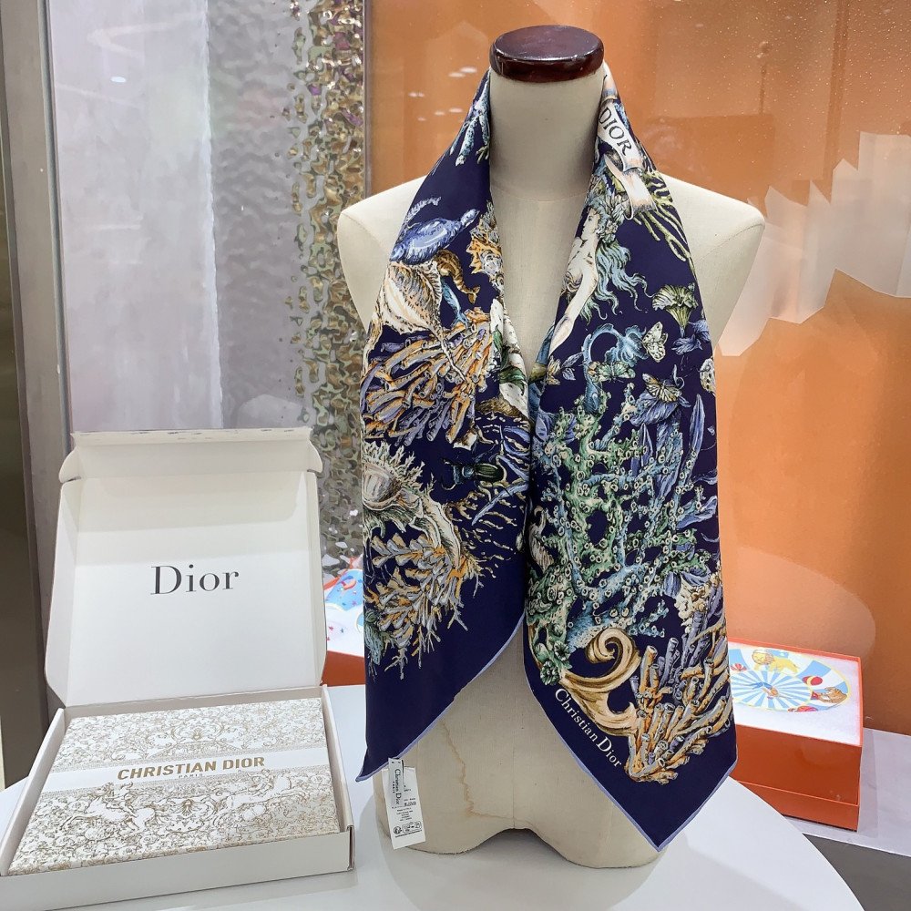 Dior 100% Mulberry Silk 90cm Scarf! Dior 100% Mulberry Silk 90cm Scarf!