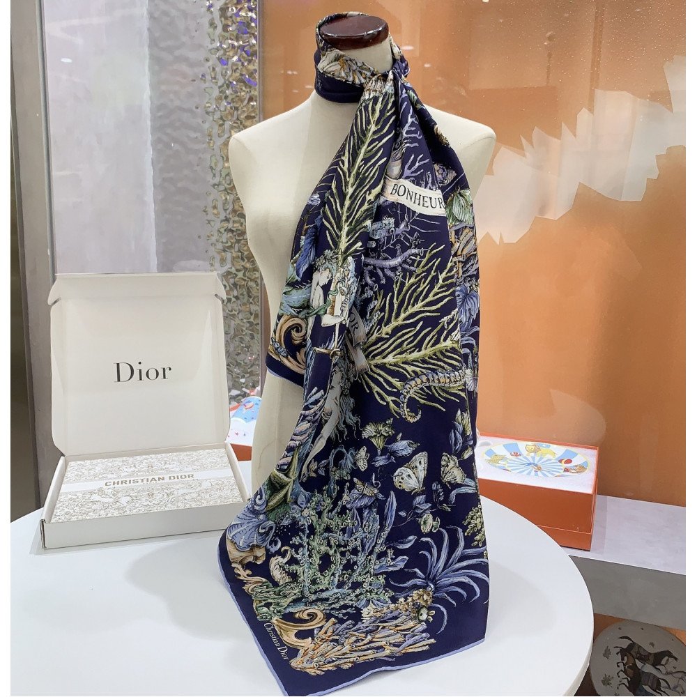 Dior 100% Mulberry Silk 90cm Scarf! Dior 100% Mulberry Silk 90cm Scarf!