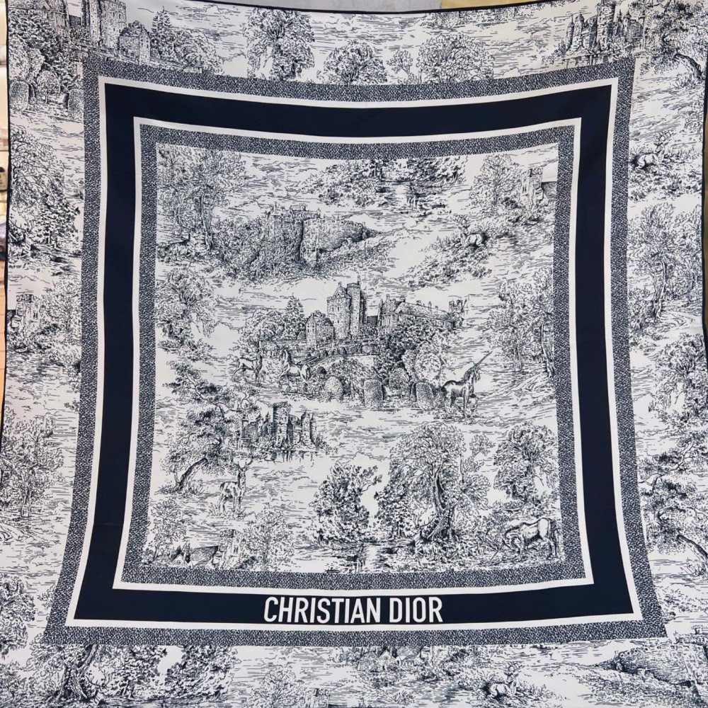 Dior 100% Mulberry Silk 90cm Scarf! Dior 100% Mulberry Silk 90cm Scarf!
