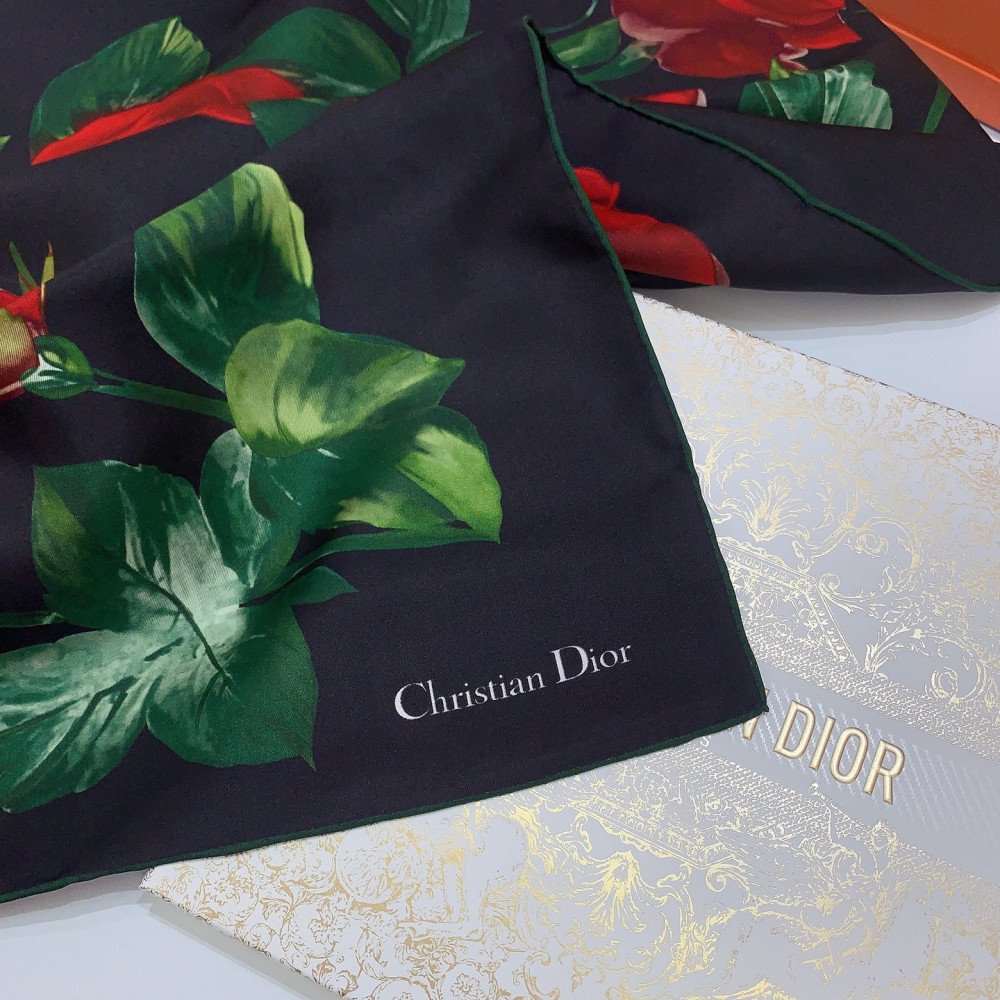 Dior 100% Mulberry Silk 90cm Scarf!  