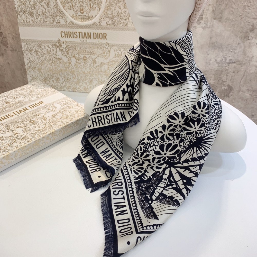 Dior 100% Mulberry Silk 90cm Scarf! Dior 100% Mulberry Silk 90cm Scarf!