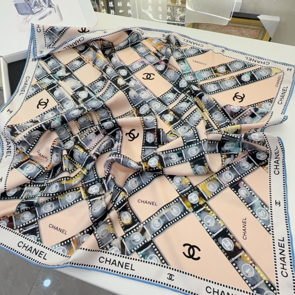 Chanel 100% silk 90cm square scarf!  