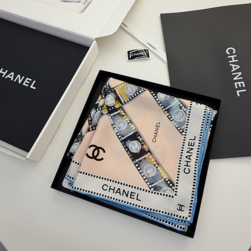 Chanel 100% silk 90cm square scarf!  