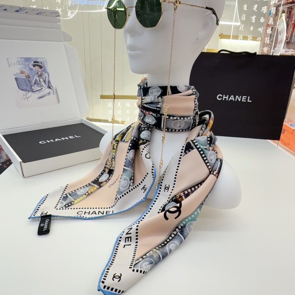 Chanel 100% silk 90cm square scarf!  