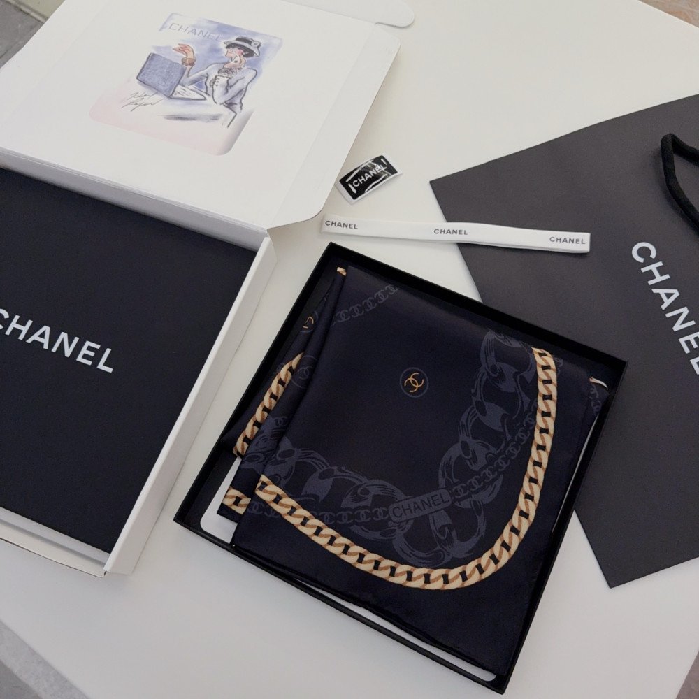 Chanel 100% silk 90cm square scarf!  