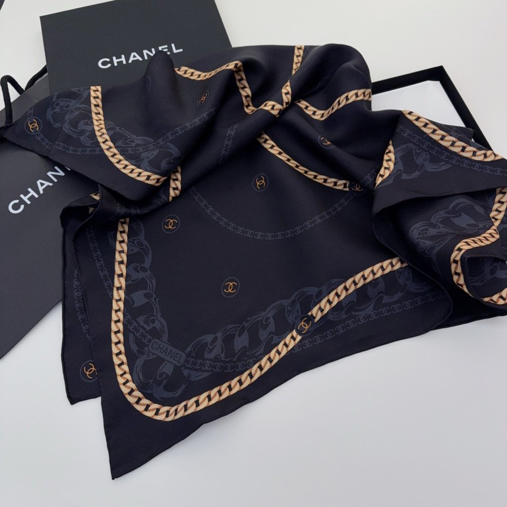 Chanel 100% silk 90cm square scarf!  