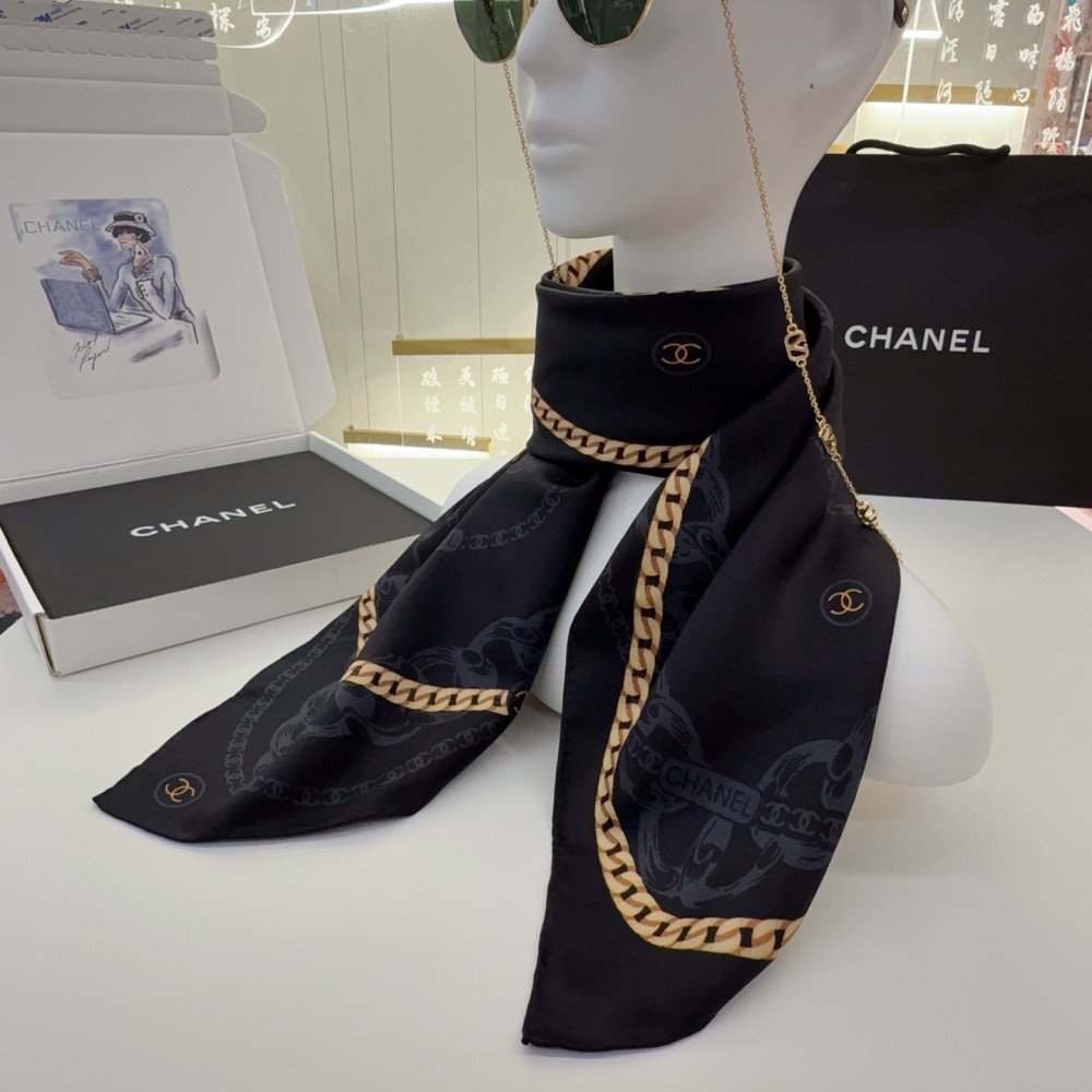 Chanel 100% silk 90cm square scarf!  