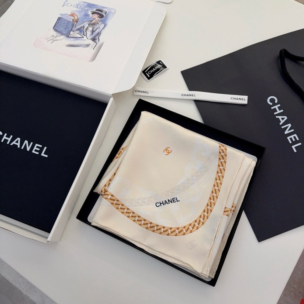 Chanel 100% silk 90cm square scarf!  