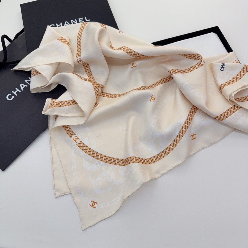 Chanel 100% silk 90cm square scarf!  