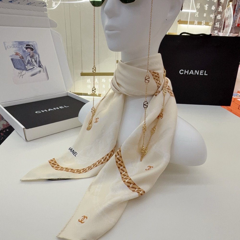 Chanel 100% silk 90cm square scarf!  