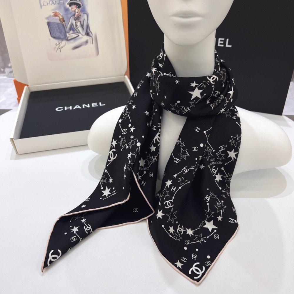 Chanel 100% silk 90cm square scarf!  