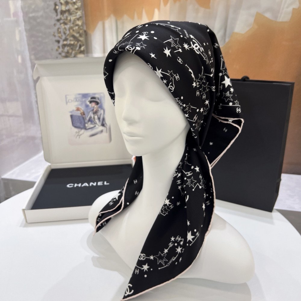 Chanel 100% silk 90cm square scarf!  