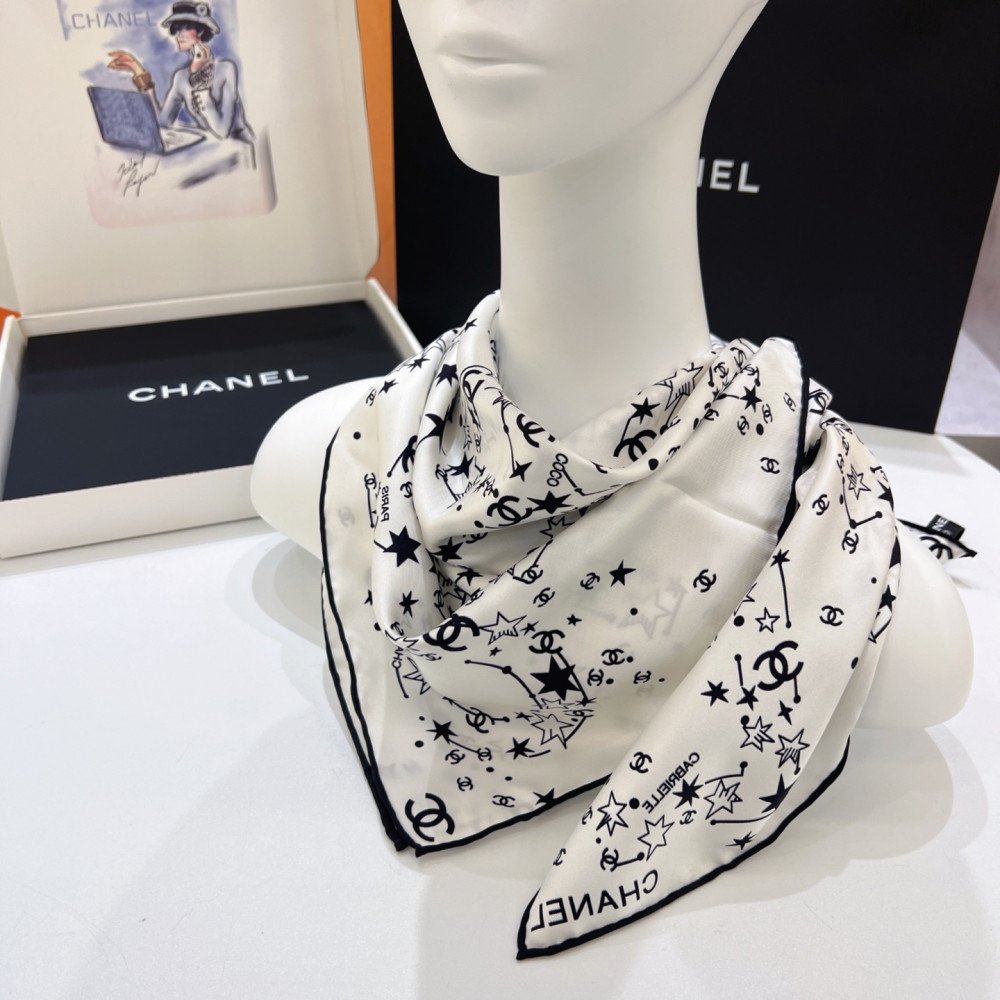 Chanel 100% silk 90cm square scarf!  