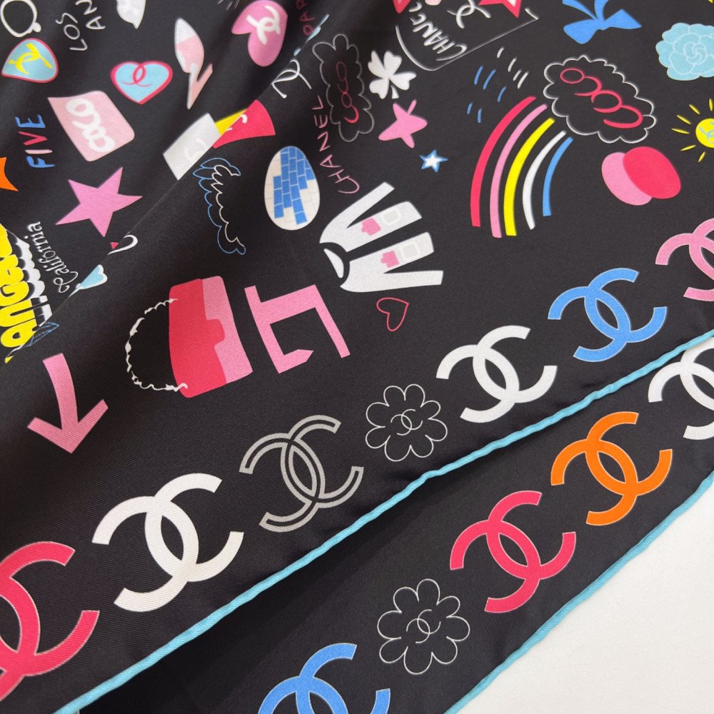 Chanel 100% silk 90cm square scarf!  