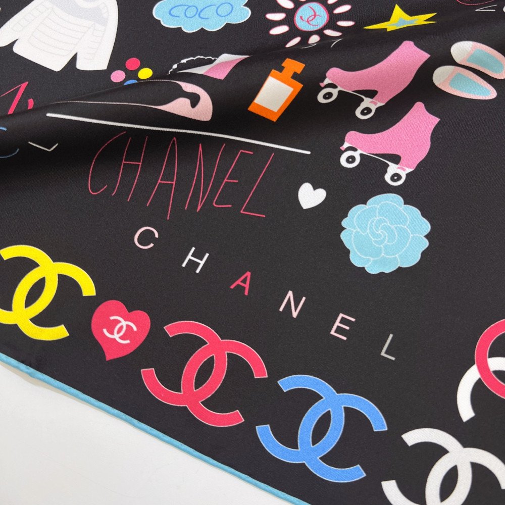 Chanel 100% silk 90cm square scarf!  