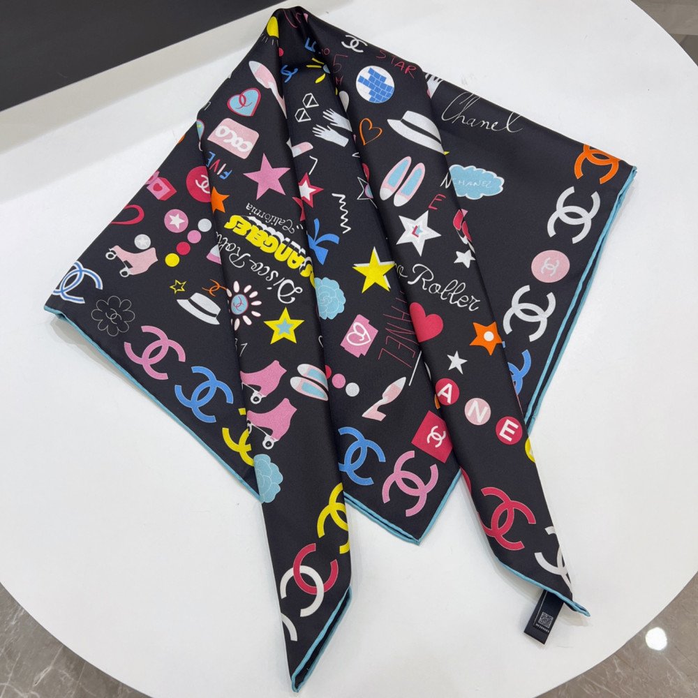 Chanel 100% silk 90cm square scarf!  