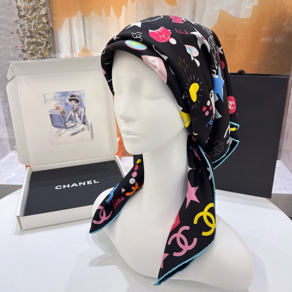 Chanel 100% silk 90cm square scarf!  