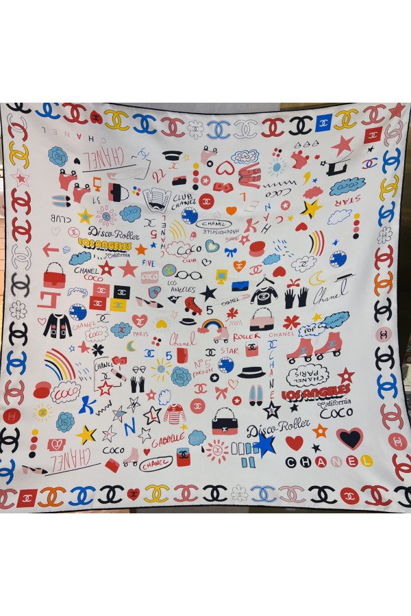 Chanel 100% silk 90cm square scarf!  