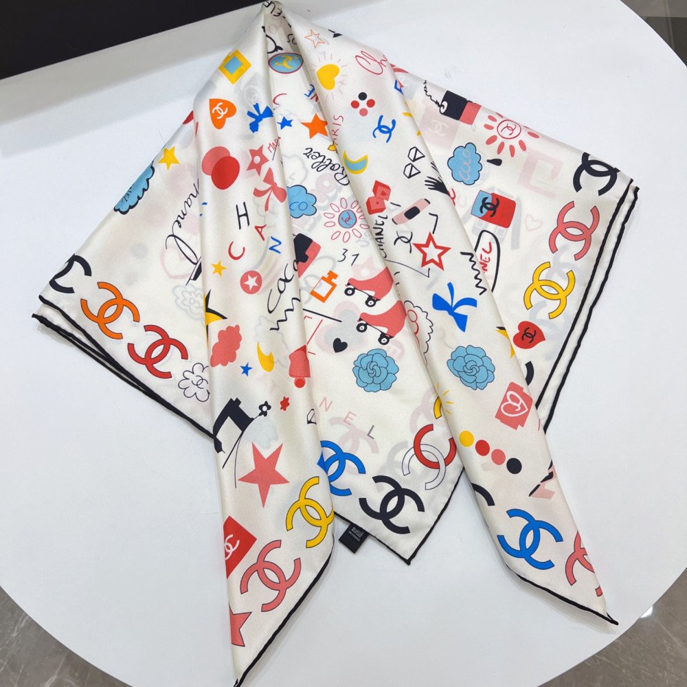 Chanel 100% silk 90cm square scarf! Chanel 100% silk 90cm square scarf!
