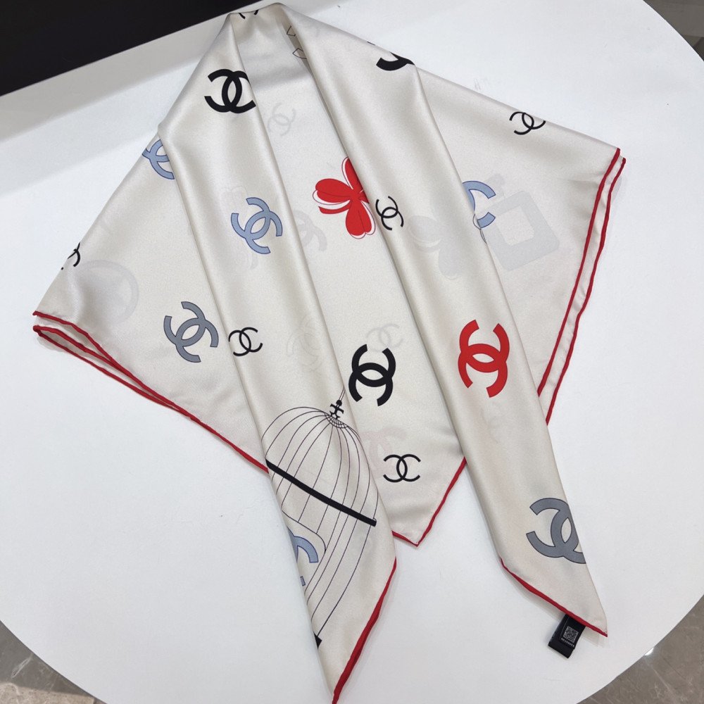 Chanel 100% silk 90cm square scarf!  
