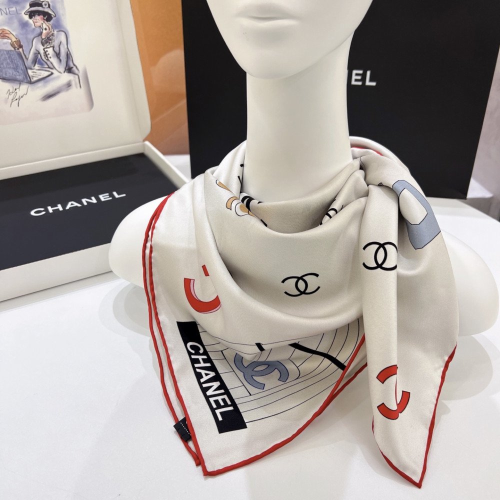 Chanel 100% silk 90cm square scarf!  