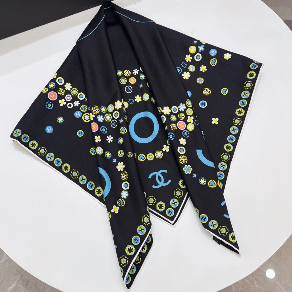 Chanel 100% silk 90cm square scarf! Chanel 100% silk 90cm square scarf!