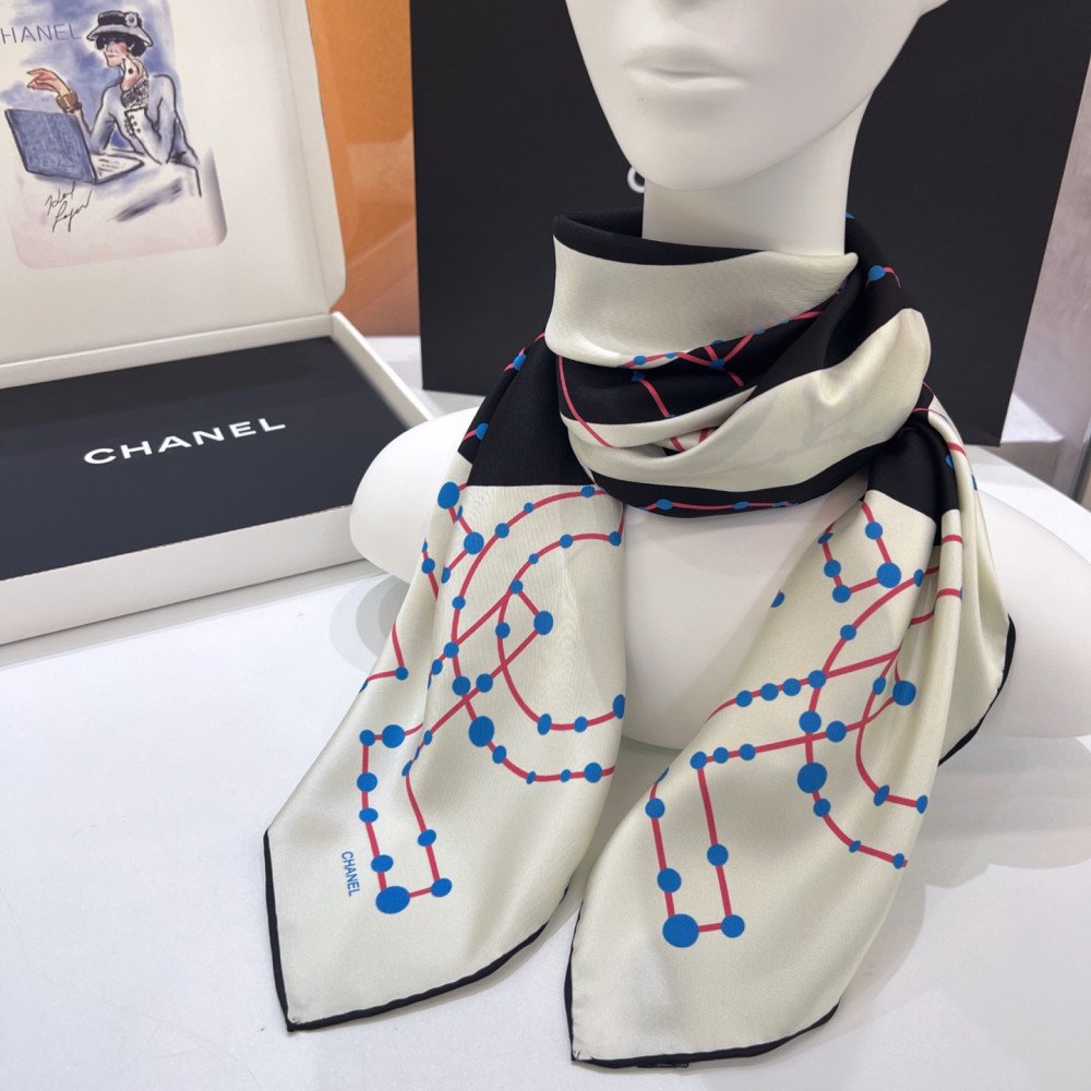 Chanel 100% silk 90cm square scarf!  