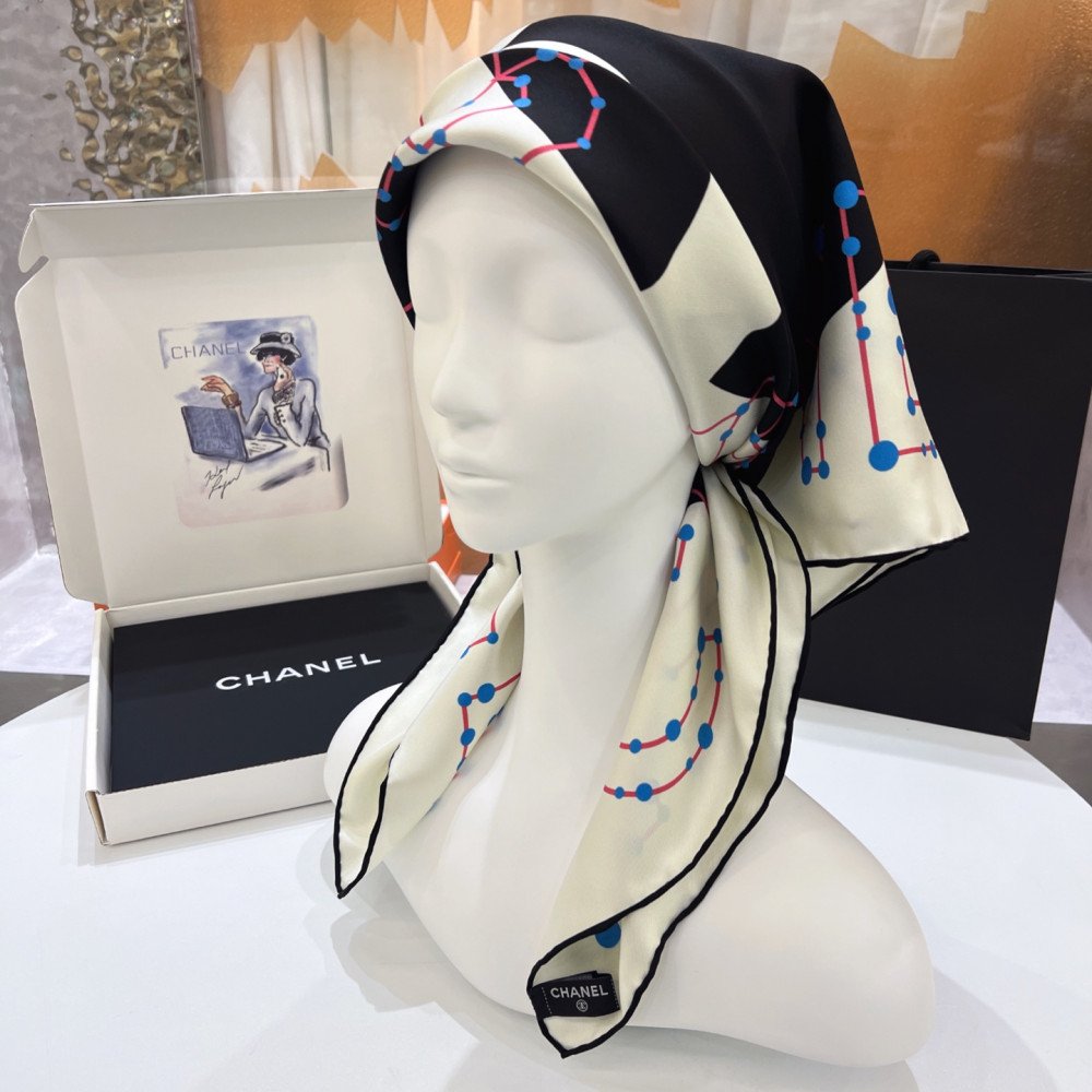 Chanel 100% silk 90cm square scarf!  