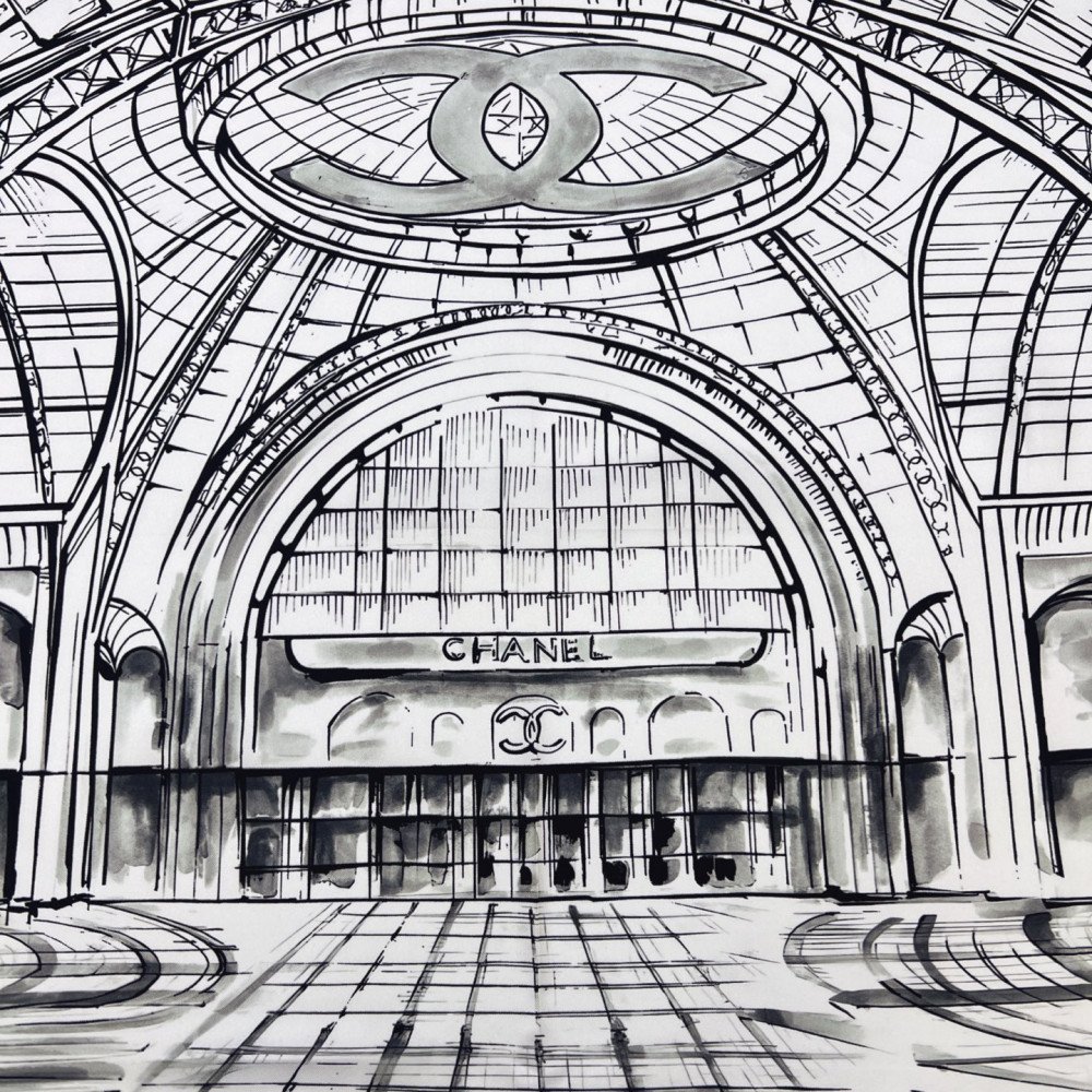 Chanel 100% silk 90cm square scarf!  