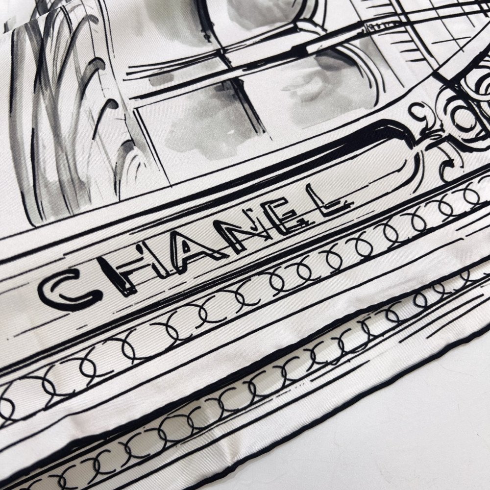 Chanel 100% silk 90cm square scarf!  