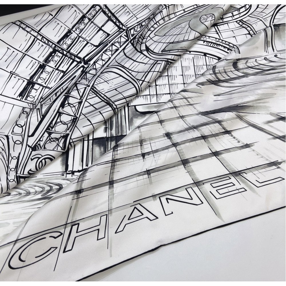 Chanel 100% silk 90cm square scarf!  